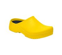 Zapato Profesional Tipo Sueco Super Birki de Poliuretano Color Negro Black con Plantilla de Corcho y Lino, amarillo, 43 EU