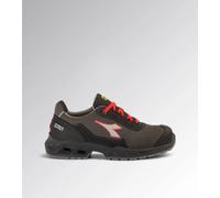 Zapato Utility Diadora Shark Stab Imp Leat Low S3 Src Esd Negro Rojo Fluo