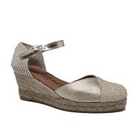 Zapatomoda Alpargatas mujer cuña torres dorada 5008