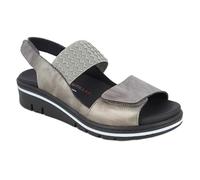 Zapatomoda Sandalia Mujer Doctor Cutillas Dos Velcros cuña piel Negra Modelo 37002