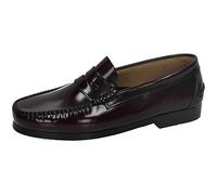 ZAPATOP 4026 Castellanos de Piel para Caballero - Elegancia y Comodidad para Cada Ocasión Hombre Zapatos MOCASÍN Burdeos 46