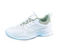 Zapatos 22 extranjero nuevo volar tejido malla transpirable zapatos de mujer cabeza redonda baja suave fondo transpirable zapatillas deportivas botín, Verde, 37 EU