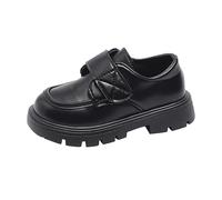 Zapatos 38 Chicos Shoes Bowknot First Shoes Buckle Strap Toddler Soft Bottom Breathable Princess Shoes Alto Zapatos Mujer, Negro , 26 EU