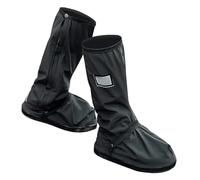 Zapatos a Prueba de Agua Cubierta, Cubre Zapatos Impermeable Lluvia Con Tiras Reflectoras, Calzado Cubrebotas Nieve Anti Barro Reutilizables, Diseño de Suela Antideslizante Cubre, L, negro