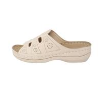 Zapatos abiertos de mujer de verano con cuña - Zapatillas elegantes de mar playa zapatillas plataforma con arco plantar sandalias Slide perforado zapatos con suela antideslizante suave zapatillas
