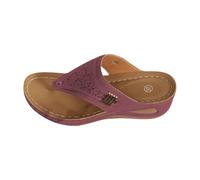 Zapatos Abiertos Mujer Plano Grueso Hueco Ropa Exterior Espina De Pescado Zapatillas Zapatos Rojo Zapatos De Las Señoras Bombas Brillantes, rojo, 42 EU