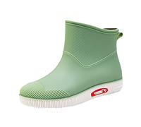 Zapatos Acolchados Bebé Tubo Corto de Felpa Zapatos de Agua Térmicos Zapatos Impermeables Botas de Lluvia de Mujer de Moda Polainas, Verde, 54 EU