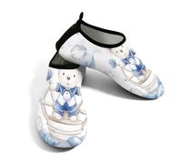 Zapatos acuáticos de playa para mujeres y hombres, de secado rápido, transpirables, antideslizantes, para piscina, surf, oso náutico, marinero, faro, concha marina, Blue, 38.5/39.5 EU