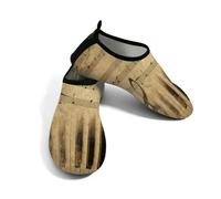 Zapatos acuáticos de playa para mujeres y hombres, de secado rápido, transpirables, antideslizantes, para piscina, surf, notas musicales vintage, teclas de piano, Brown, 40/40.5 EU