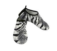 Zapatos acuáticos de playa para mujeres y hombres, de secado rápido, transpirables, antideslizantes, para piscina, surf, color negro, gris, plateado, piel de tigre, rayas de animales, Negro, gris