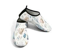 Zapatos acuáticos de playa para mujeres y hombres, de secado rápido, transpirables, antideslizantes, para piscina, surf, acuarela, océano, estrellas de mar, gnomos, azul y blanco, 38.5/39.5 EU