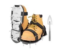 Zapatos aireadores de césped ajustables con pala de metal para oxigenación del suelo y mantenimiento de jardinería, calzado de suelo de metal