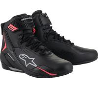 Zapatos de Moto Alpinestars Stella Faster-4 Drystar Mujer Negro/Gris/Coral Flúor36,5 Negro,Gris,Coral Flúor