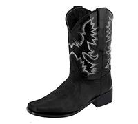 zapatos antideslizantes de punta redonda con tacón bajo para mujer botas vaqueras naturales zapatos de mujer, Negro , 40 EU