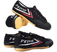 Zapatos Artes Marciales Tai-Chi Kung Fu Zapatillas Unisex de Lona Anti-Slip Acrobática, Negro , 45 EU