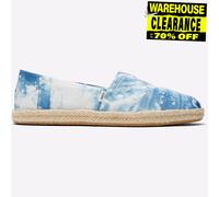 Toms Alpargata Cuerda Mujer Casual Moda sin Cordones Tie-Dye Zapatos Azul