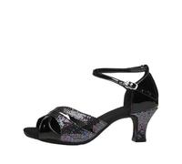 Zapatos Baile Latino Mujer Zapatos de baile salón for niñas y mujeres, zapatos latino Tango con tacón 3,5 cm/5, cm, Color plateado, dorado, negro azul, venta al por mayor Para bailar(WHITE,35)
