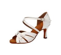 Zapatos Baile Latino Zapatos de baile latino for mujer, zapatos de baile de salón, baile en barra, salsa, tango moderno, zapatos latinos de tacón alto ajustables for niñas y mujeres(Black,42)