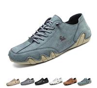 Zapatos bajos italianos hechos a mano, zapatos de cuero suave sin cordones Beck zapatos for hombres impermeables antideslizantes ligeros zapatos transpirables zapatillas casuales for senderismo y cond