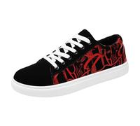 Zapatos bajos, para adolescentes, para hombre, informales, modernos, de tela, sencillez, deportivos, ligeros, transpirables, para caminar, correr, zapatillas, rojo, 40 EU