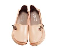 Zapatos bajos para mujer cómodos - Zapato casual para mujer Ballet Zapatos con punta cerrada bailarina antideslizante mocasines de gran tamaño color sólido y chic bailarinas, beige, 43 EU
