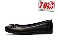 Zapatos Ballerina Para Mujeres Cipriata Eria Casual De Piel Slip-On Negros