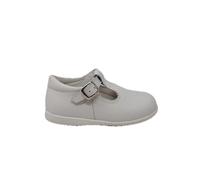 Zapatos Bebé de Piel para Bautizo, Ceremonia Cómodos, Hebilla Ajustable Suela Flexible, Calzado Infantil Elegante MOD 463 (Blanco, Sistema tallas calzado EU, Niño (0-5 años), Números, mediano, 22)