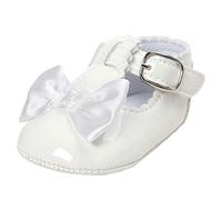 Zapatos Bebé Niña 2019 SHOBDW Zapatos De Princesa Dulce Pisos Zapatos Cuna Suela Suave Antideslizante Zapatillas Zapatos Lindos del Bowknot Primeros Pasos Zapatos Bebé Recién Nacida(Blanco,6~12)