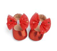 Zapatos Bebe NiñO-Primeros Zapatos Vestido NiñAs Bowknot Plana Bebé Princesa Caucho Mary Zapatos De Bebé