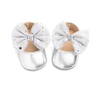 Zapatos Bebe NiñO-Primeros Zapatos Vestido NiñAs Bowknot Plana Bebé Princesa Caucho Mary Zapatos De Bebé