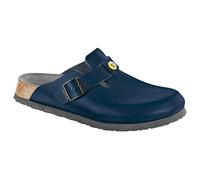 Zapatos Birkenstock 61388-39, zuecos modelo Boston antiestáticos y de piel natural, con suela estrecha, color azul, talla 39