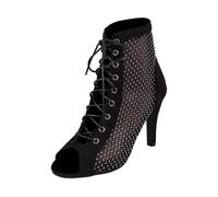 Zapatos Botas de Baile Latino Mujer Salsa y Bachata Tango Performance Botines Tacón 10 cm Salon 2026
