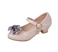 Zapatos brillantes para niña 29 Mary Jane, zapatos de charol, ligeros, antideslizantes, zapatos de tacón de aguja, para bodas, fiestas, princesas, monocolor, modernos, para cumpleaños, fiestas, Rosa