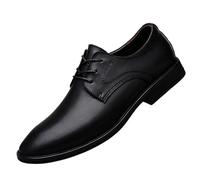 Zapatos brogue estilo coreano con cordones for hombre, puntera puntiaguda, caña baja, antideslizantes, formales, negocios, Oxford, for oficina, bodas y ocasiones especiales.(Brown,39 EU)