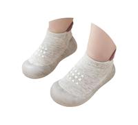 Zapatos Calcetines Bebe Primeros Pasos Calzado Respetuoso con Suela de Goma Antideslizantes para Andar Casa Zapatillas Niña de Punto Algodón Zapato Moda Calcetines para Gatear Color Sólido