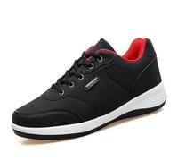 Zapatos Casual Hombre Cordones Bajos Suela Ligera Zapatillas Moda Trabajo | Cierre cordones, empeine PU liso, suela EVA amortiguadora, ligero, zapatos de oficina para diario