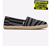 Toms Alpargata Cuerda Mujer Diario Moda Informal sin Cordones Zapatos Negros