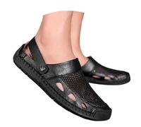Zapatos Casual Slip-on Ligeros para Exteriores Ideal para el Uso Diario Suela Transpirable con Diseño de Calado Cómodas También Tallas Grandes, Negro , 48 EU