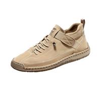 Zapatos casuales de cuero para hombre del Reino Unido, zapatos planos para hombres y mujeres, tenis de suela suave, tenis ligeros sin cordones en color con cordones, antideslizantes, zapatos planos