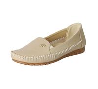Zapatos casuales de mujer mocasín cómodos con costuras visibles, zapatos ortopédicos para mujer ligera para todos los días, ciudad o viajes, Beige2., 42 EU