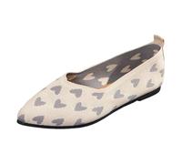 Zapatos casuales de mujer transpirables de un solo color zapatos planos de tela ligera Zapatos cómodos para el día a día para las mujeres Compañeros diarios, beige, 39 EU