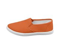 Zapatos Casuales de Mujer, Zapatillas de Lona Planas, cómodas y de Moda, Unisex, con Cordones, para Uso Diario con Vaqueros y Pantalones Casuales. (Orange, 37)