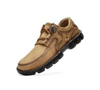 Zapatos Casuales De Piel para Hombre Mocasines Ligeros con Cordones Aptos para Conducir Transpirables Marrón 44 EU