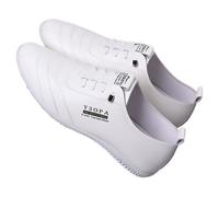 Zapatos casuales de piel sintética para hombre, con cordones, estilo Oxford, para caminar, zapatos inteligentes e informales para uso diario, White, 39 2/3 EU