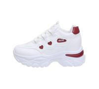 Zapatos casuales de plataforma blanca para mujer, con una suela gruesa antideslizante, transpirables, cómodos, adecuados para el uso diario, citas y atuendos de estilo urbano, versátiles y duraderos