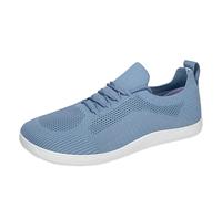 Zapatos Casuales de Punta Ancha para Parejas, de caña Baja, con Cordones, sin Cordones, de Malla, Ligeros, para Caminar, Fitness, Deportes al Aire Libre (Blue, 40)