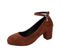 Zapatos casuales elegantes para mujer con tacón grueso, perfectos para uso diario y para combinar con jeans. Diseño sin cordones para un ajuste cómodo. Sandalia Mujer Palo
