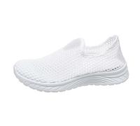Zapatos Casuales Femeninos Ligeros con Corte Transpirable y para Confort Diario y Actividades cotidianas (White, 38)