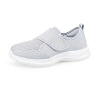 Zapatos Casuales Femeninos Ligeros de Punto diseño sin Cordones para Uso Diario Elegantes y cómodos Ideales para recuperación y mamás (Light Gray, 43)