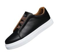 Zapatos Casuales for Hombre, Zapatillas Bajas de Color Liso, cómodos, Antideslizantes, duraderos, for Uso Diario al Aire Libre(Black,EU 47)